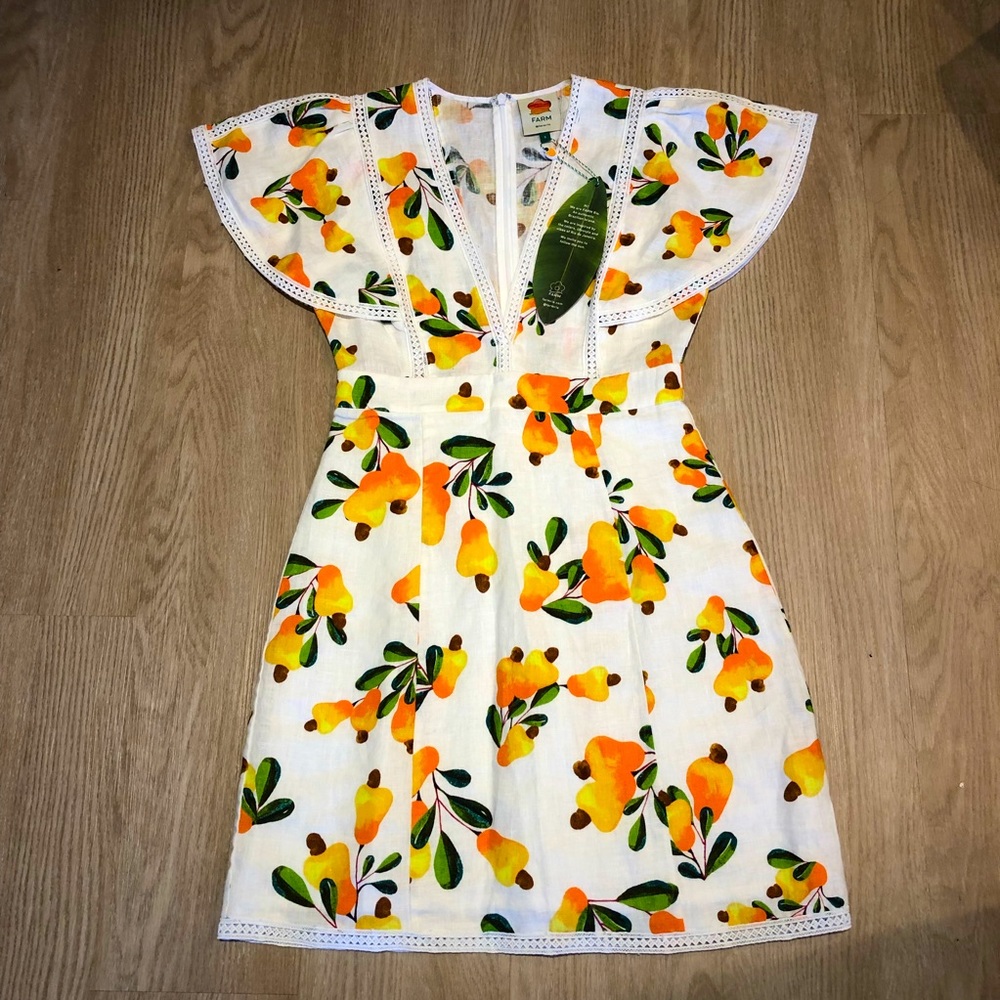 RARE FARM Rio Linen Cashew Dress - Picture 2 of 14